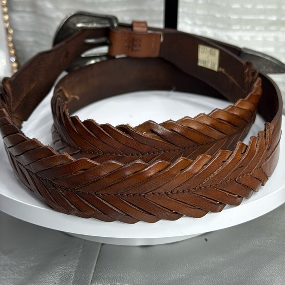 (H) COLE HAAN, women\'s vintage braided leather belt, made in Italy, size 40 main image 9